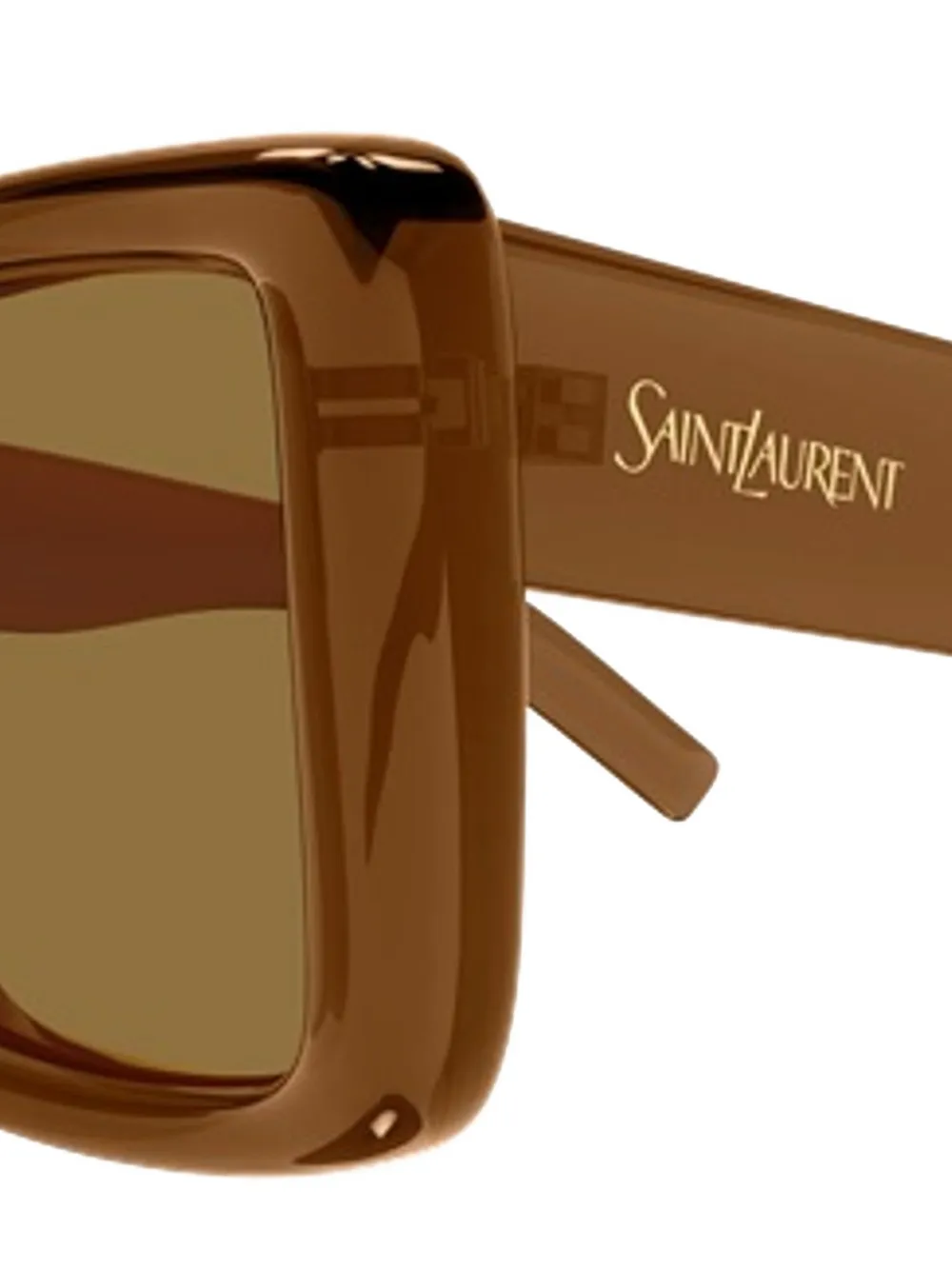 Saint Laurent Eyewear Howl zonnebril met vierkant montuur Bruin