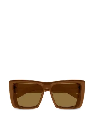 Saint Laurent Eyewear トータスシェル ハーフリム サングラス
