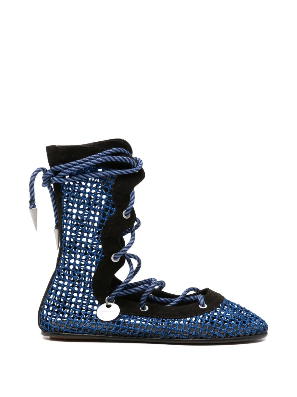 Kiko Kostadinov lace-up mesh boots - Blu
