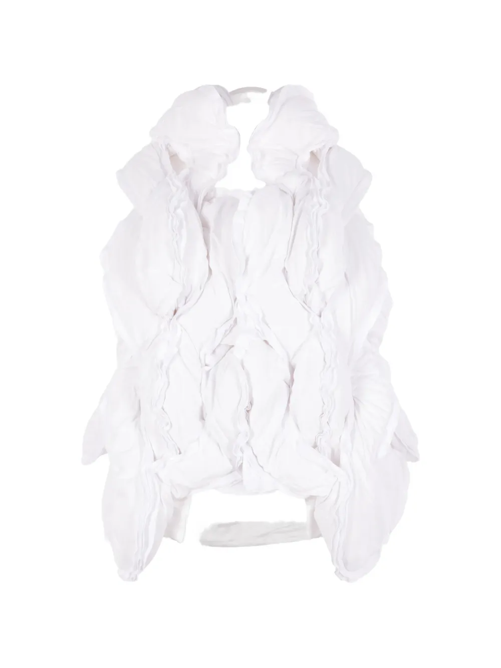 Comme Des Garçons ruffled padded jacket - Weiß