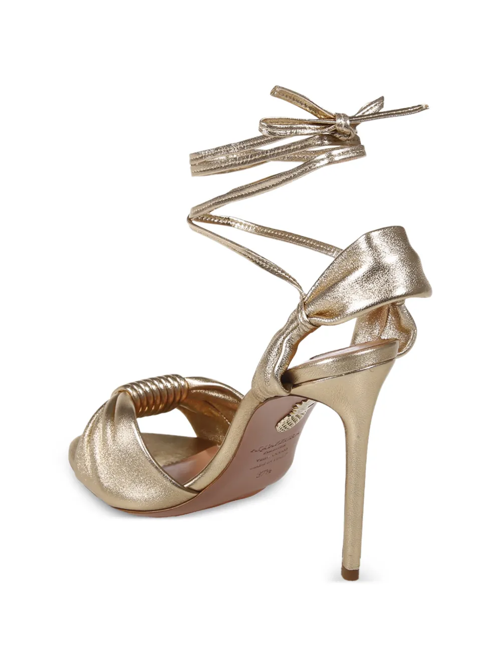 Aquazzura Carina strappy sandals Goud