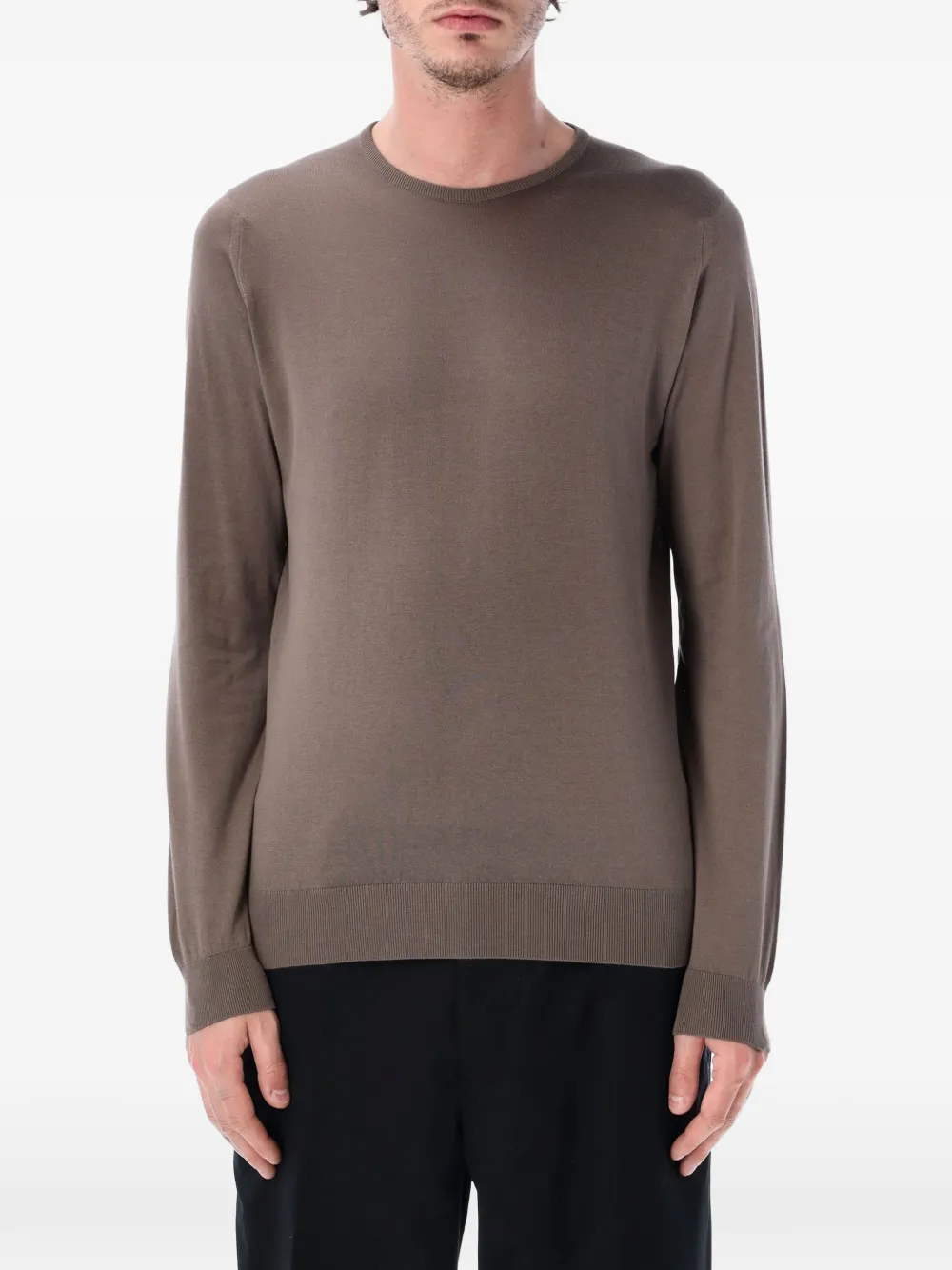 John Smedley Hatfield crew-neck sweater - Marrone