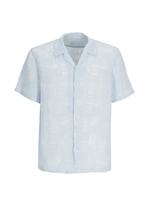 120% Lino camisa de manga corta