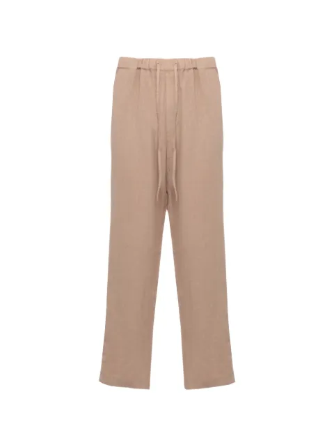 120% Lino drawstring-waist trousers