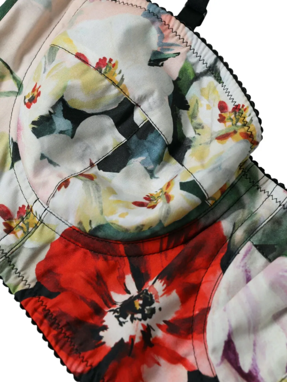 Dolce & Gabbana Satijnen-zijden bh met bloemenprint Beige