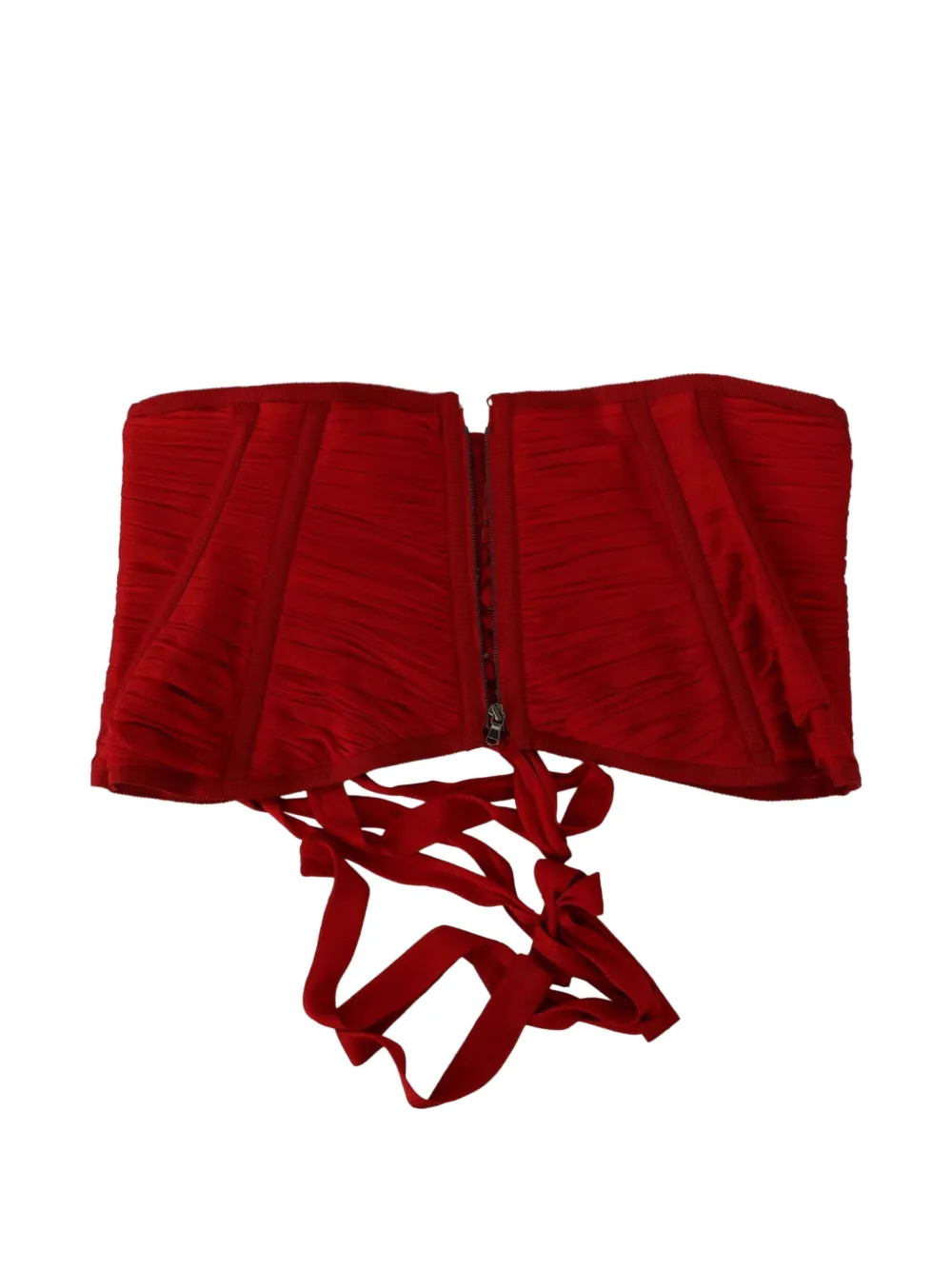 Dolce & Gabbana Korsett aus Seide mit Schnürung - Rot