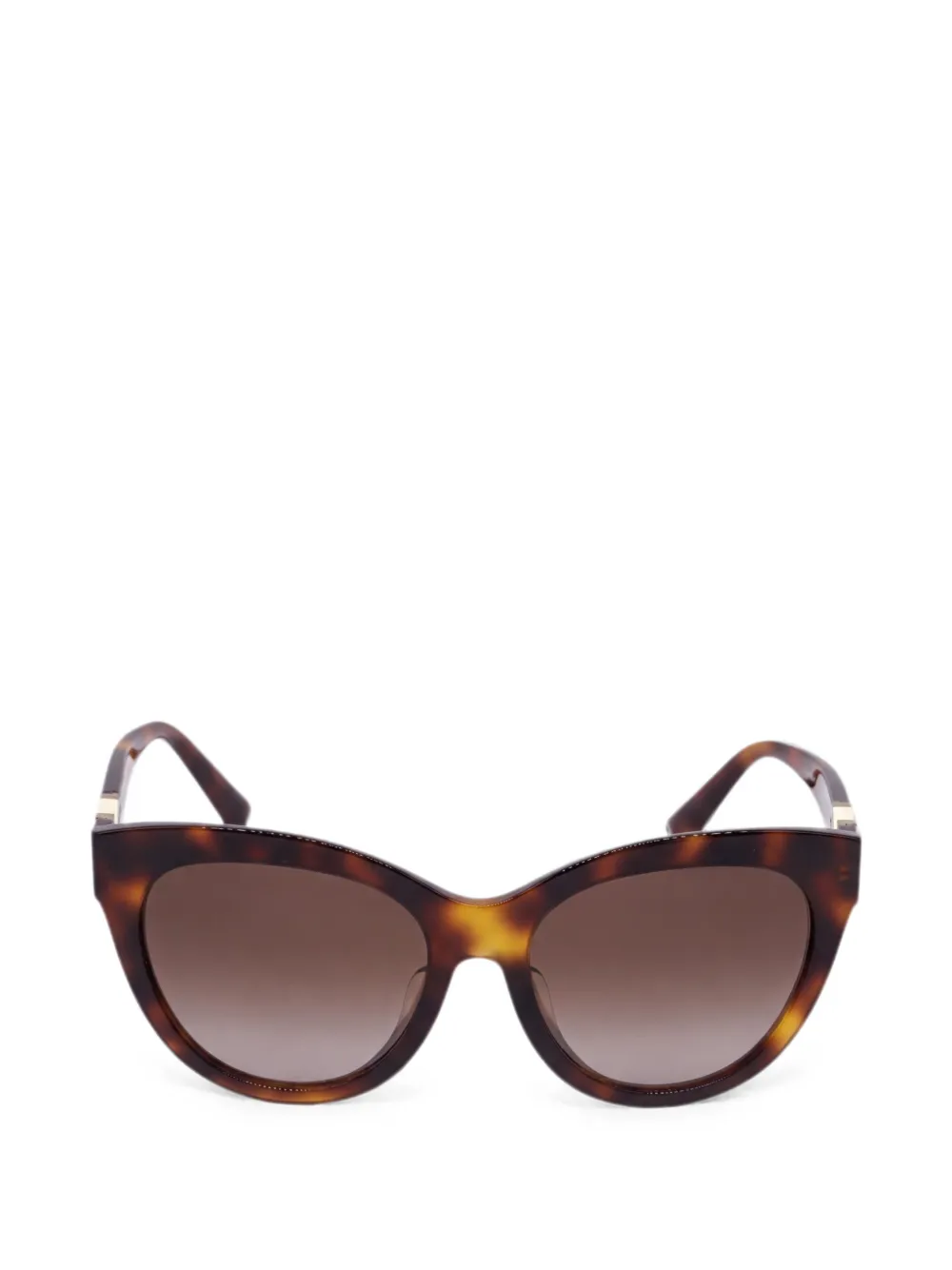 Pre-owned Valentino Vlogo Cat-eye Sunglasses In Brown