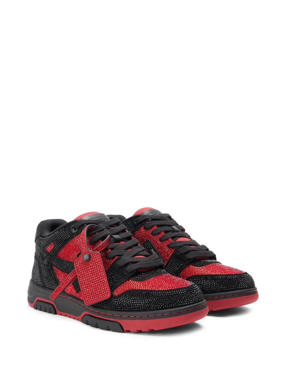 Off-White Out Of Office sneakers verfraaid met stras Zwart
