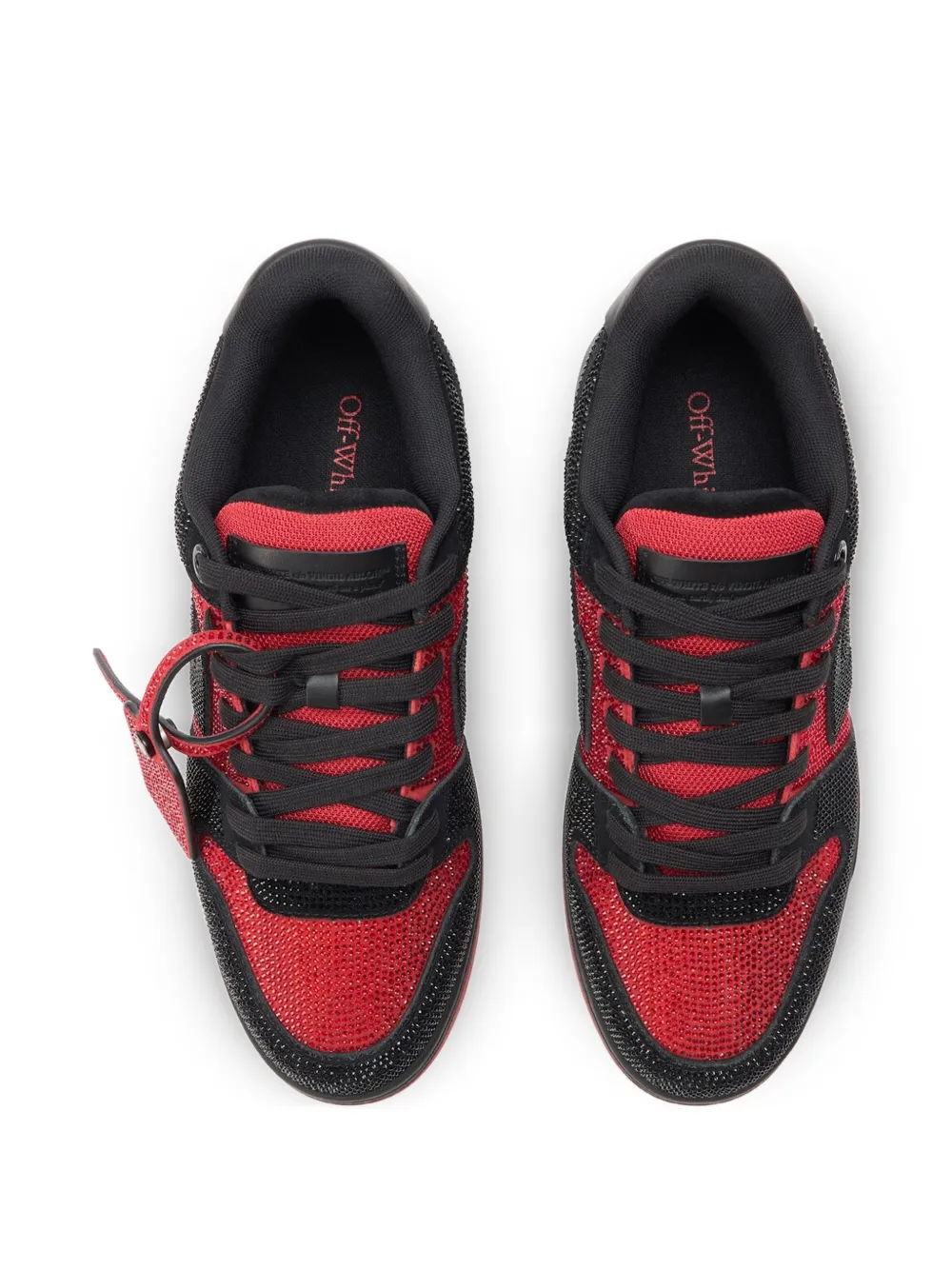 Off-White Out Of Office sneakers verfraaid met stras Zwart