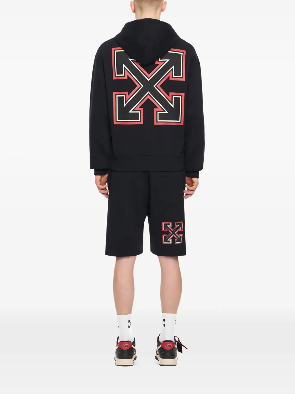 Off-White x AC Milan hoodie met Arrow-print Zwart
