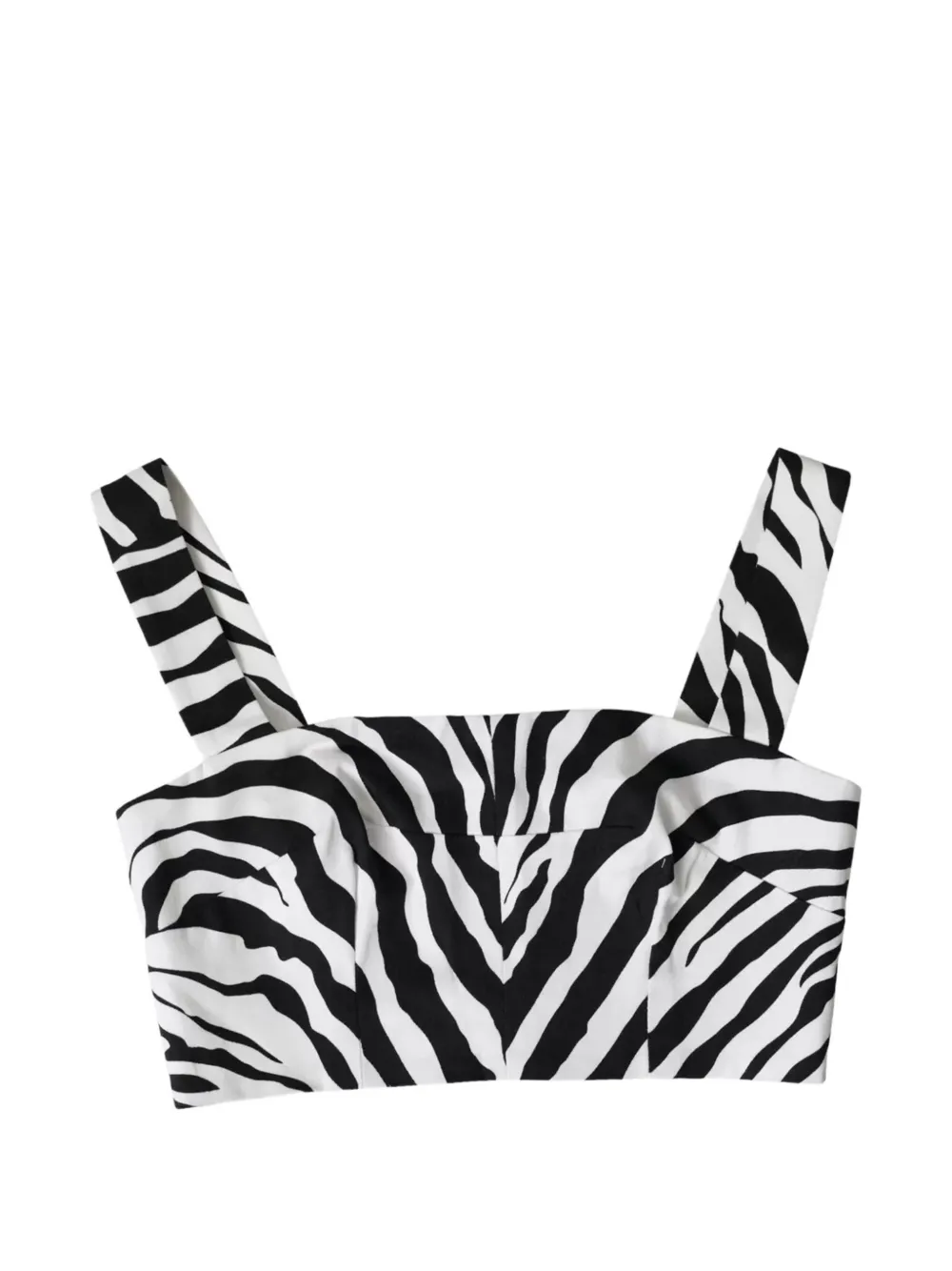Dolce & Gabbana Top crop con stampa - Bianco