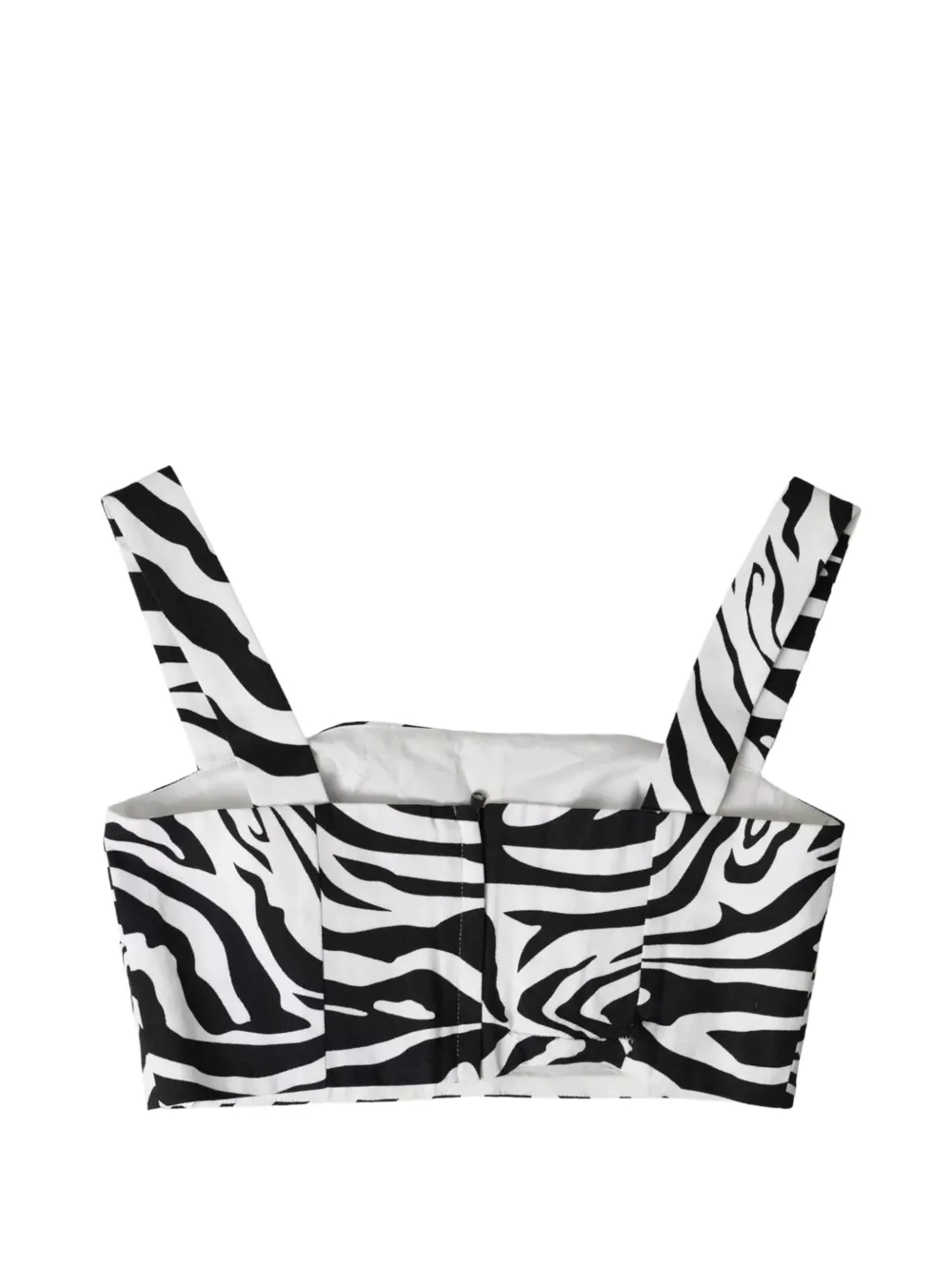 Dolce & Gabbana Cropped top met zebraprint Wit