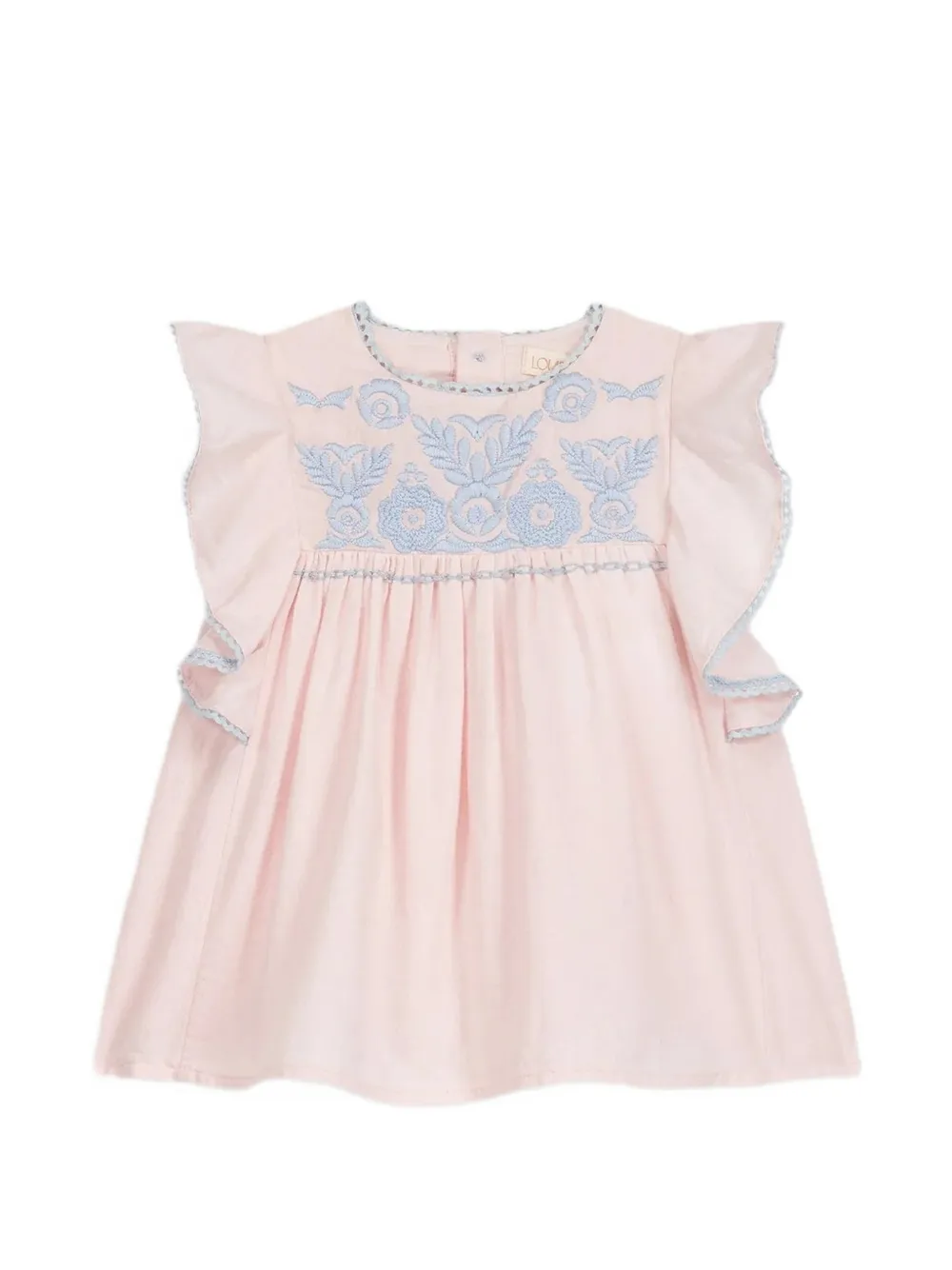 LOUISE MISHA KIDS Taliana embroidered ruffled dress - Rosa
