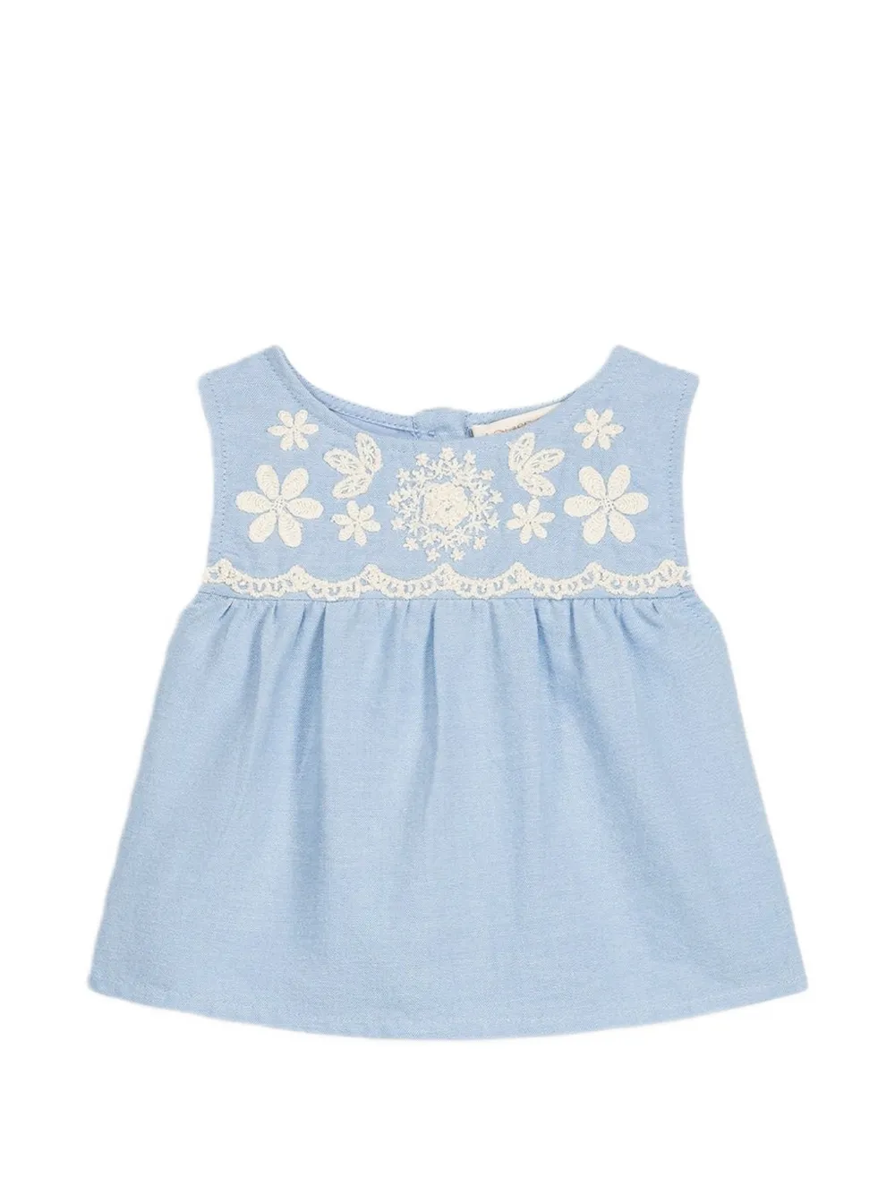 LOUISE MISHA KIDS Malaya embroidered cotton blouse - Blau