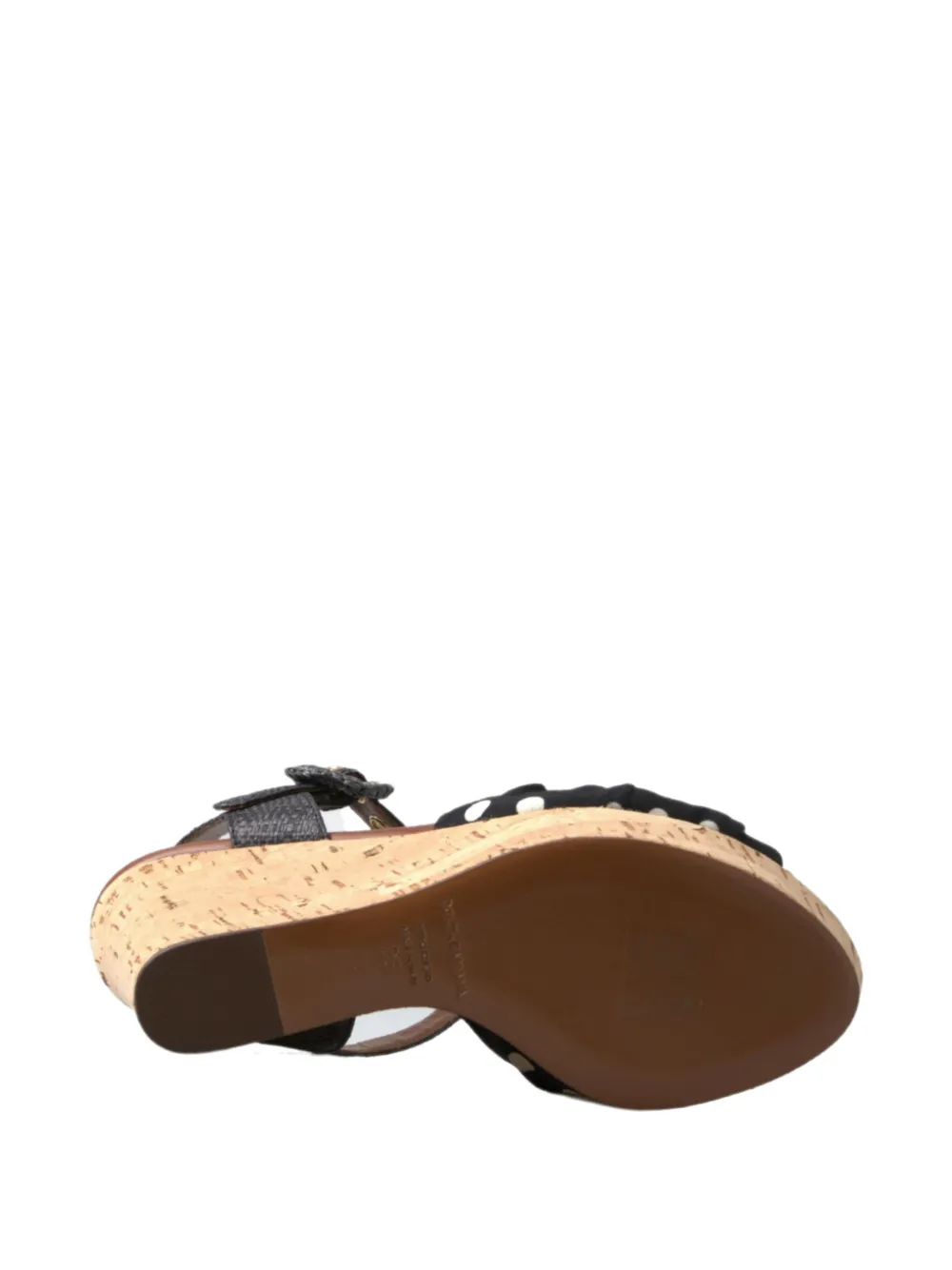 Dolce & Gabbana Geknoopte sandalen met stippen Zwart