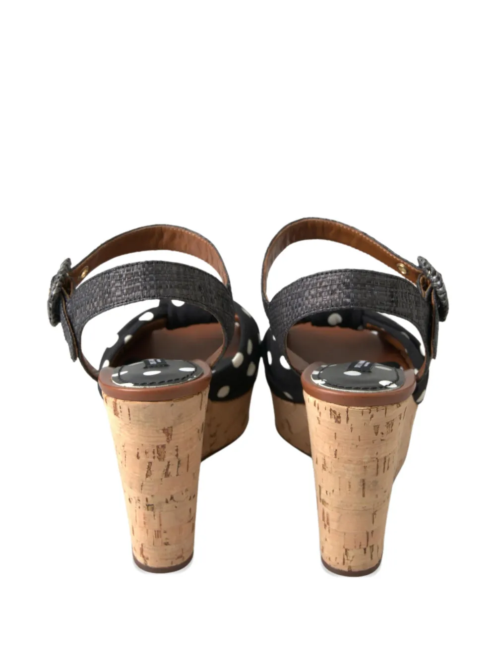 Dolce & Gabbana Geknoopte sandalen met stippen Zwart