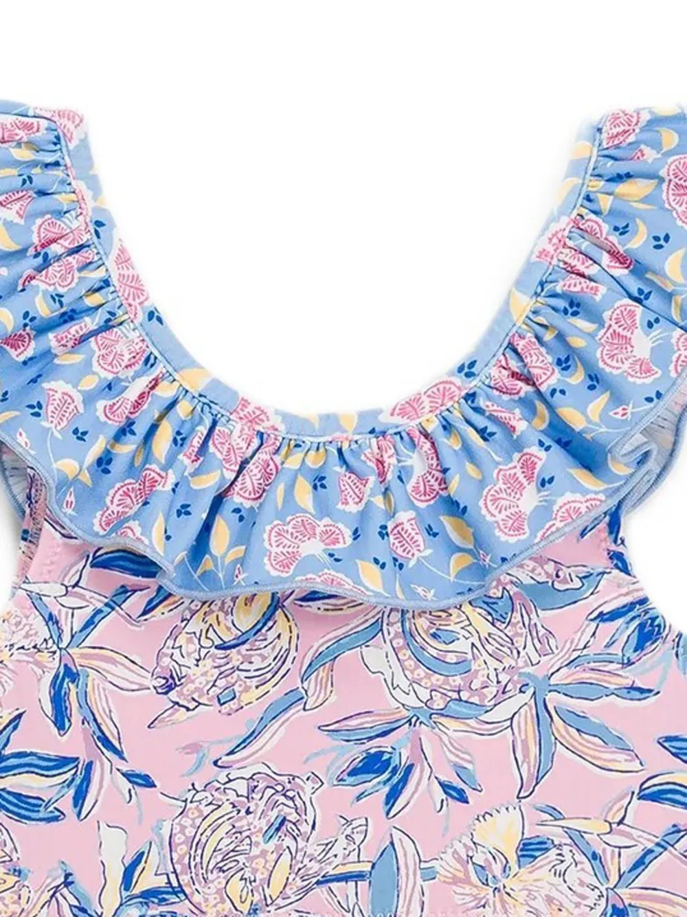 LOUISE MISHA KIDS Primavera badpak met ruches Blauw