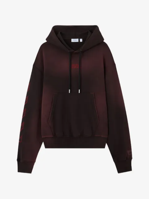 Off-White x AC Milan logo-embroidered hoodie