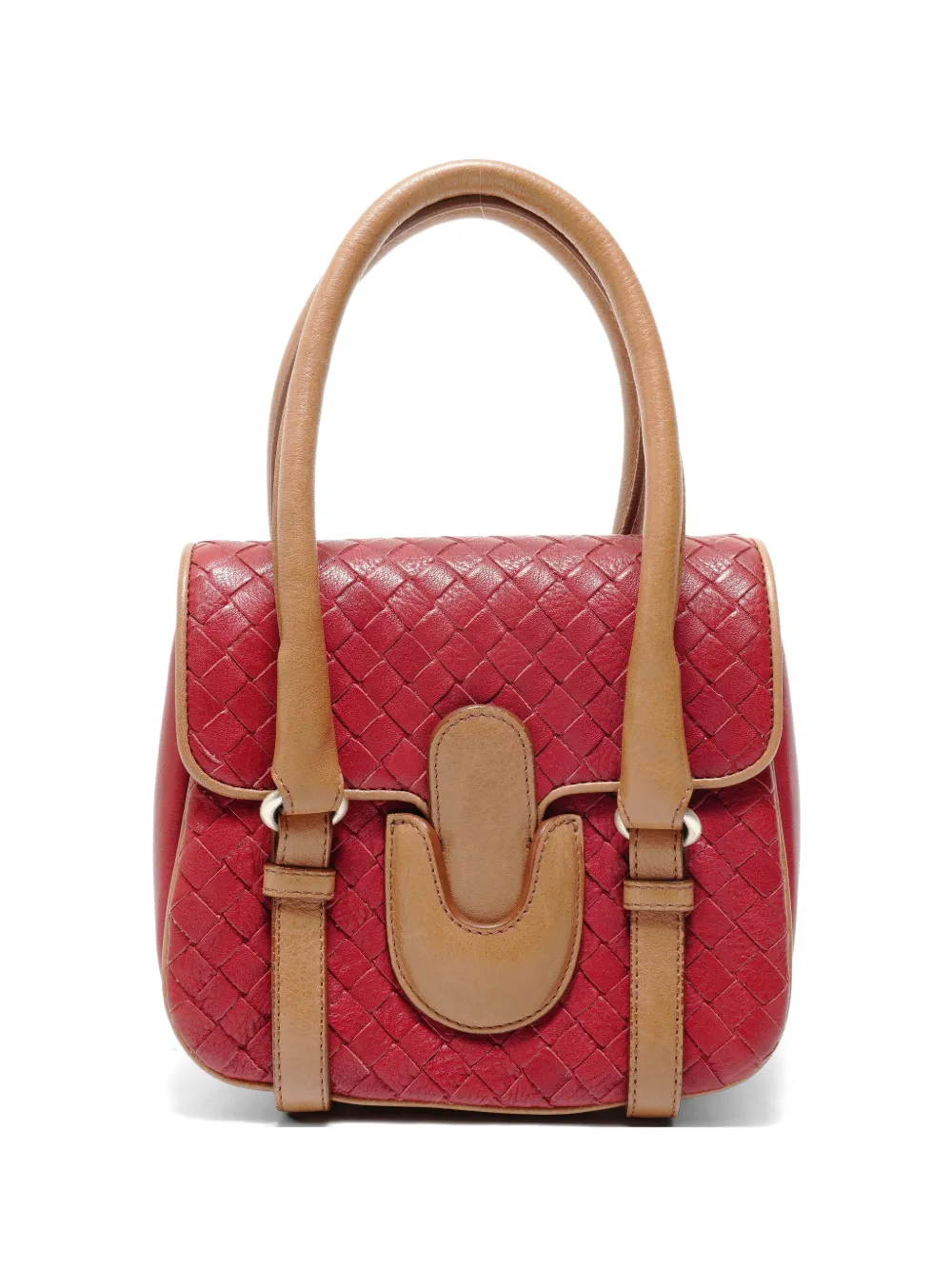 Bottega Veneta Pre-Owned 2000-2010s Intrecciato leather handbag - Rosso