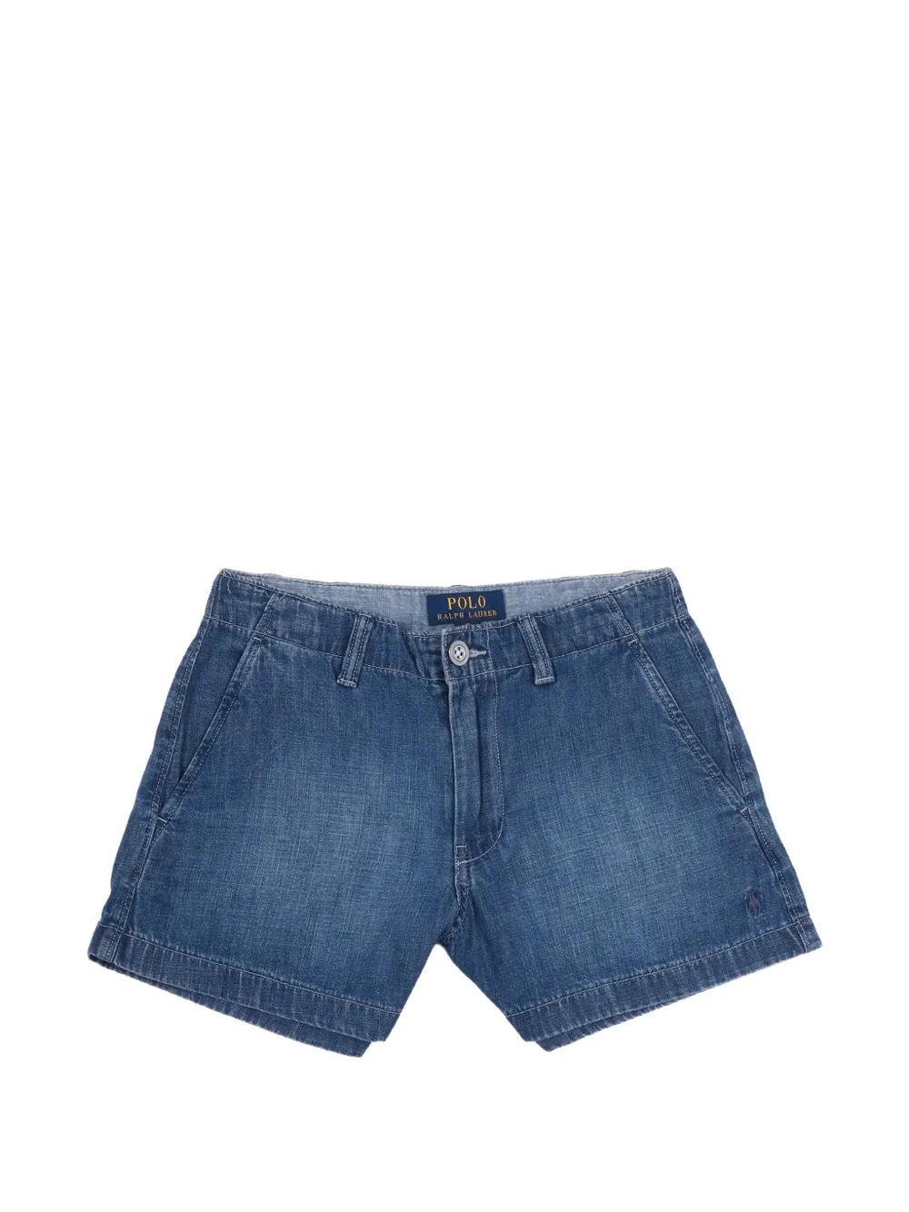 POLO RALPH LAUREN KIDS logo-embroidered Bermuda shorts - Blue