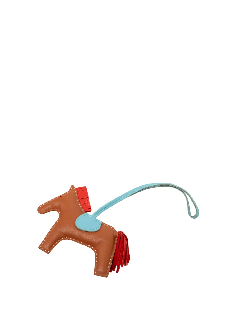 Hermès Pre-Owned 2019 Milo Lambskin Grigri Rodeo Pegase Bag Charm MM key chain - Braun