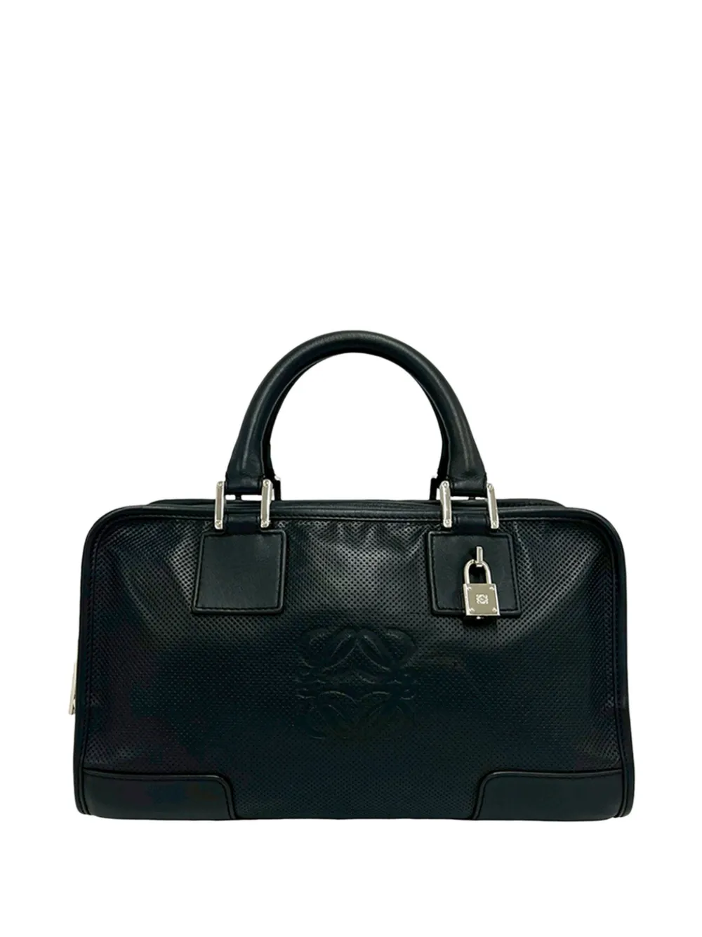 Loewe Pre-Owned 2010-2026 Perforated Leather Amazona 28 handbag - Nero