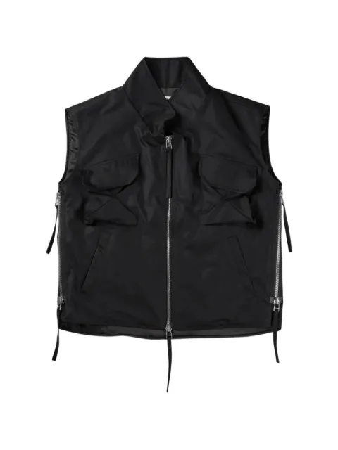 FFFPOSTALSERVICE Darted Kalf zip-detail vest