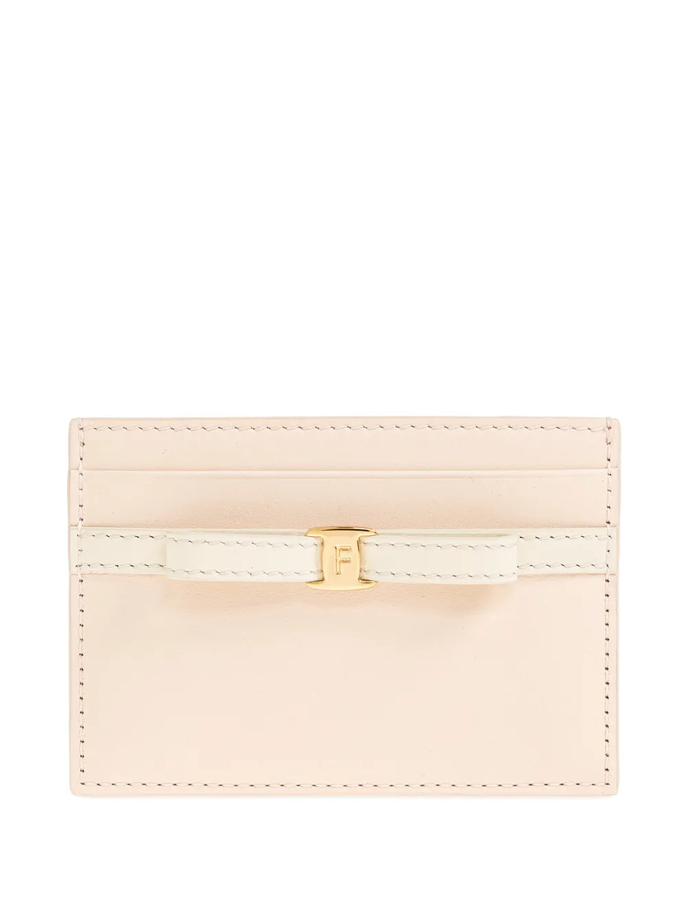 Ferragamo bow-detail cardholder - Toni neutri