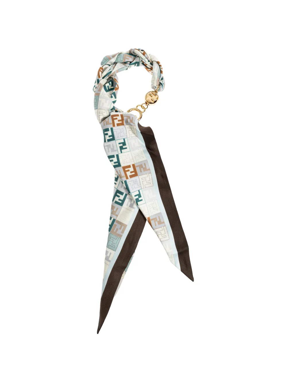 FENDI FF-logo braided bag charm - Multicolour