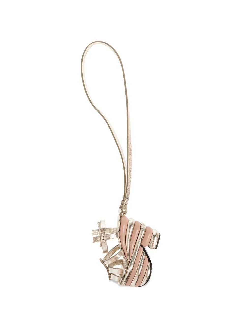 Ferragamo metallic-effect shoe charm - Toni neutri
