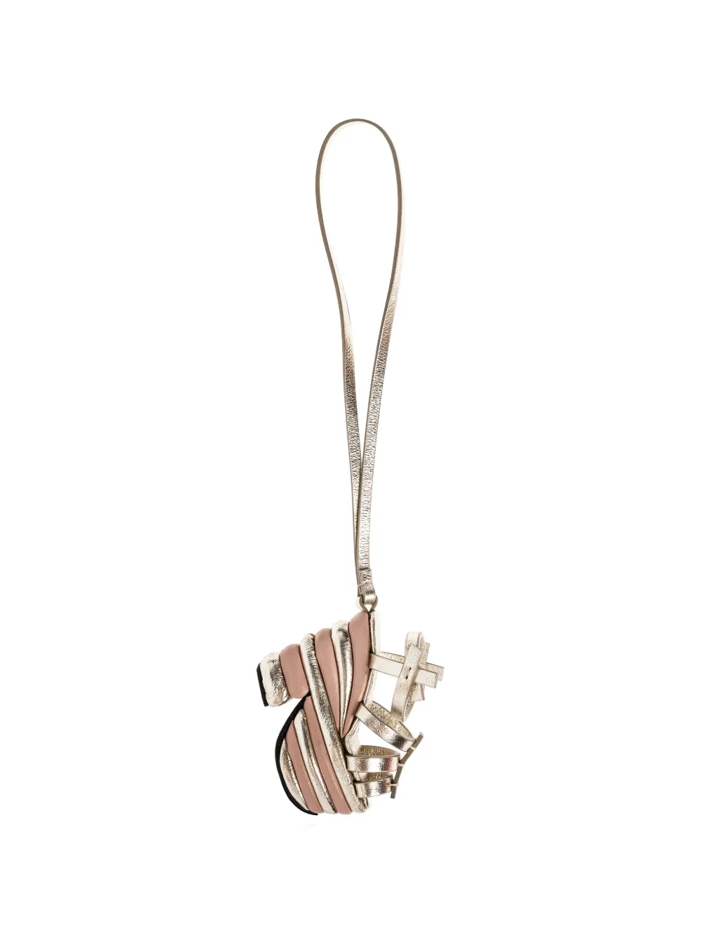 Ferragamo Schoenbedel met metallic effect Beige
