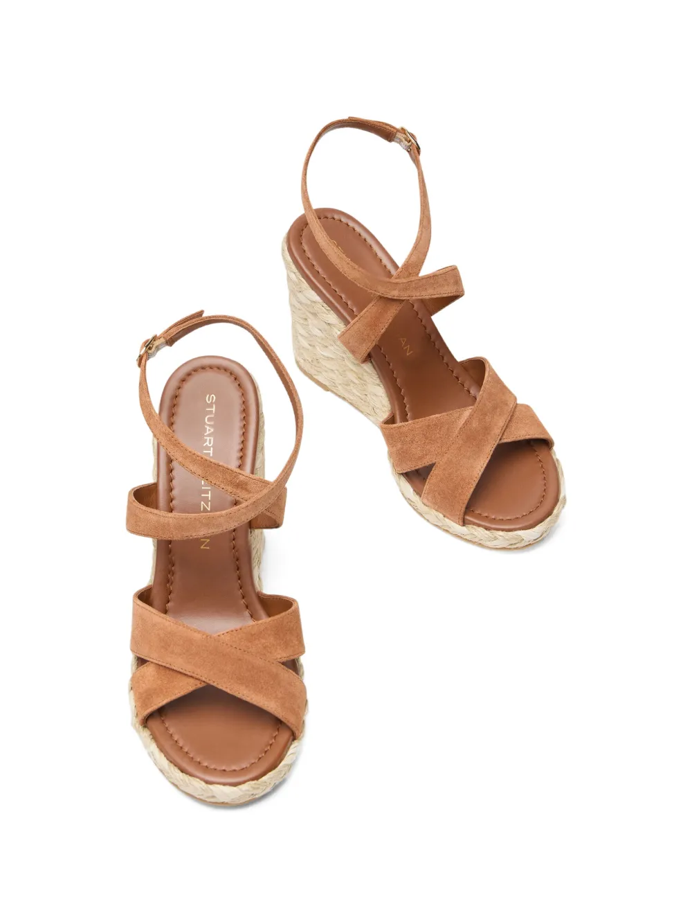 Stuart Weitzman Alyssa crossover-strap sandals Bruin