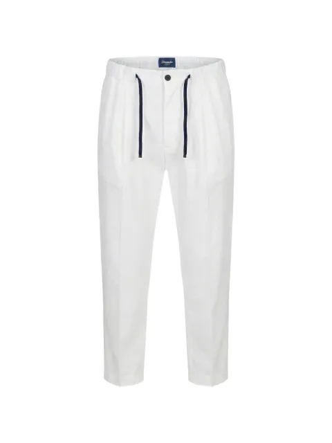 Drumohr drawstring-detail pleated cotton trousers