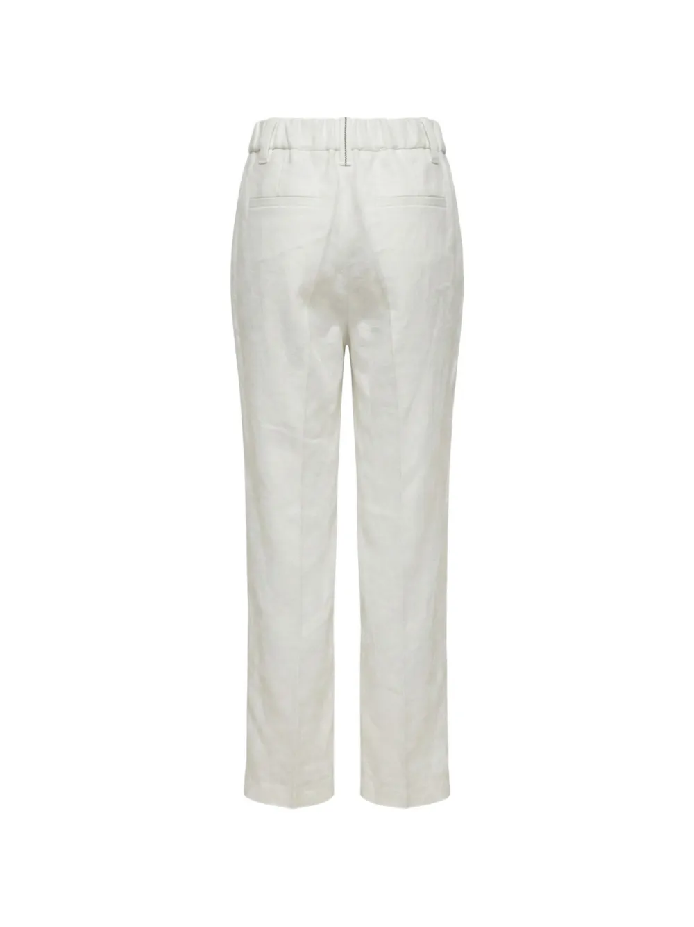 Brunello Cucinelli Broek met elastische tailleband Wit