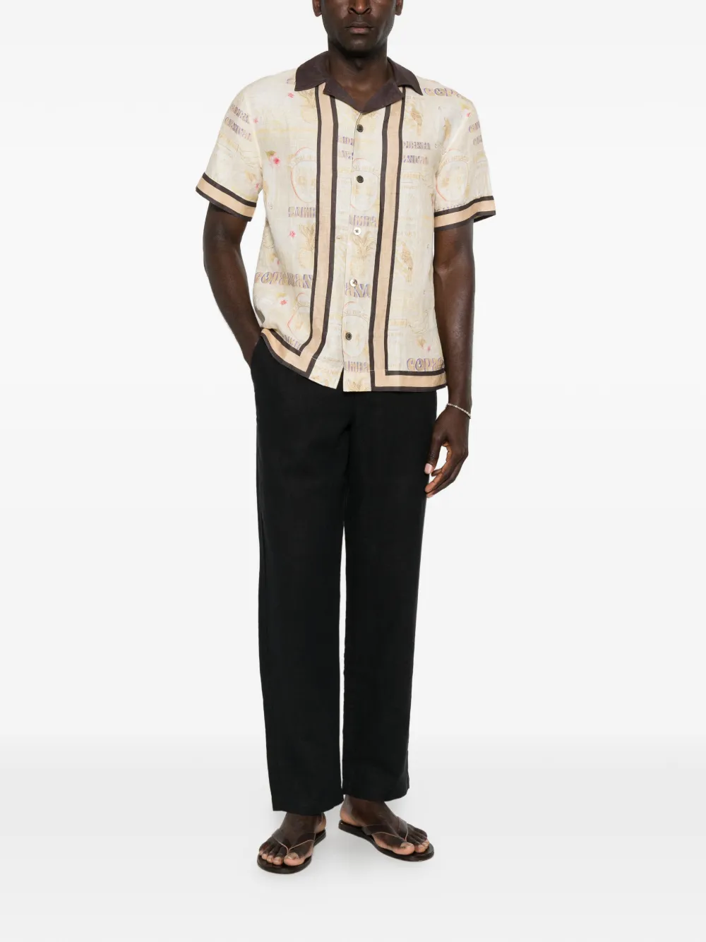 Les Deux Broek met elastische tailleband Zwart