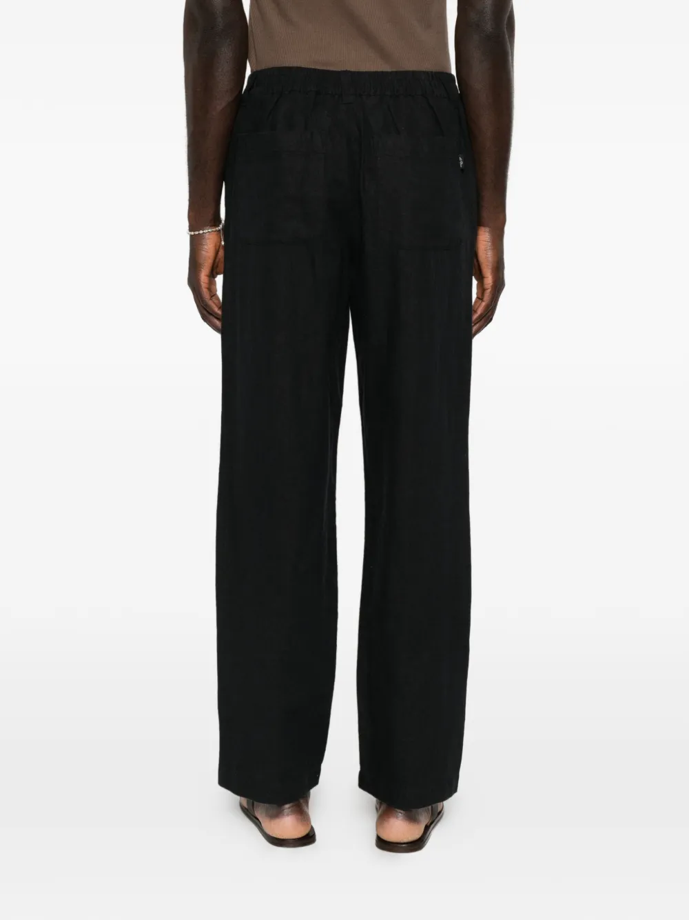 Les Deux Broek met elastische tailleband Zwart