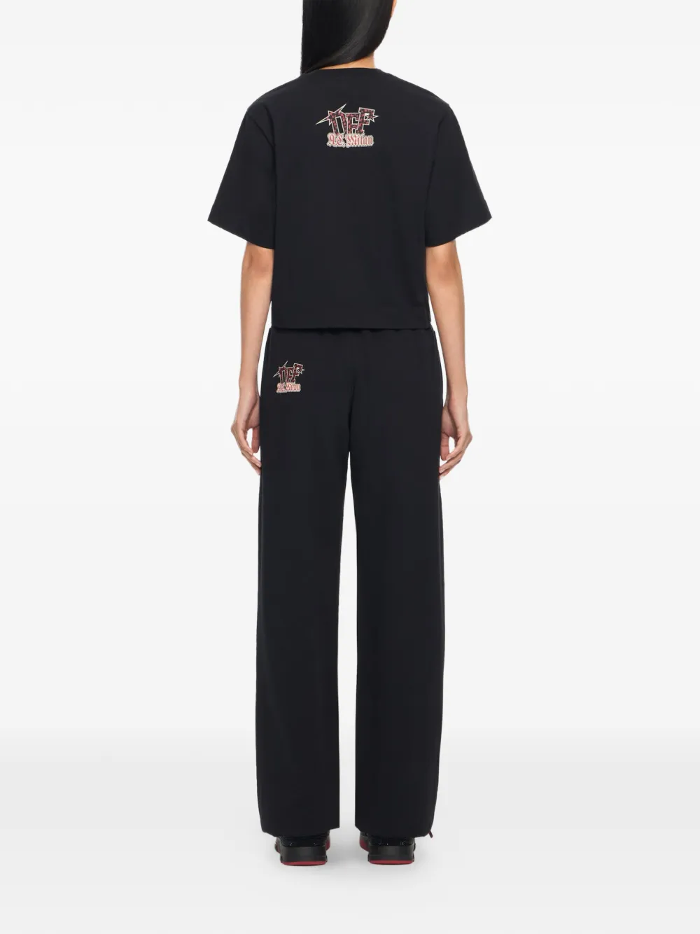 Off-White x AC Milan trainingsbroek met logoprint Zwart
