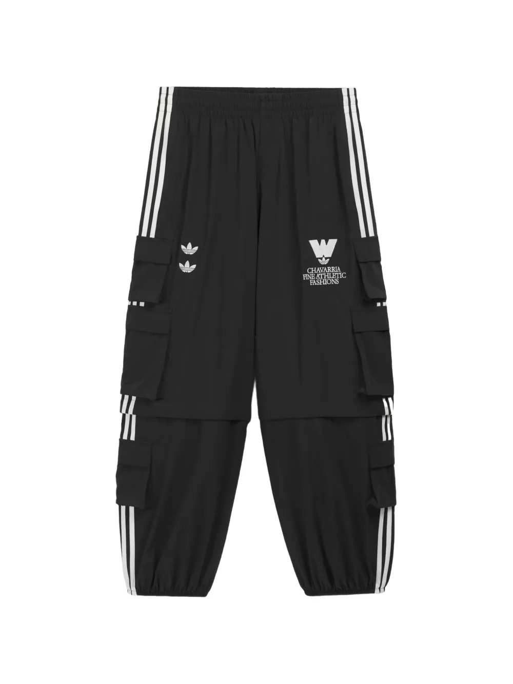 Willy Chavarria x Adidas logo-print cargo pants - Nero