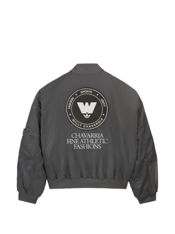 Willy Chavarria x Adidas ロゴ ボンバージャケット | グレー