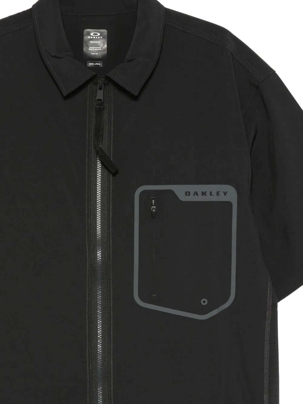 Oakley Overhemd met ritssluiting Zwart