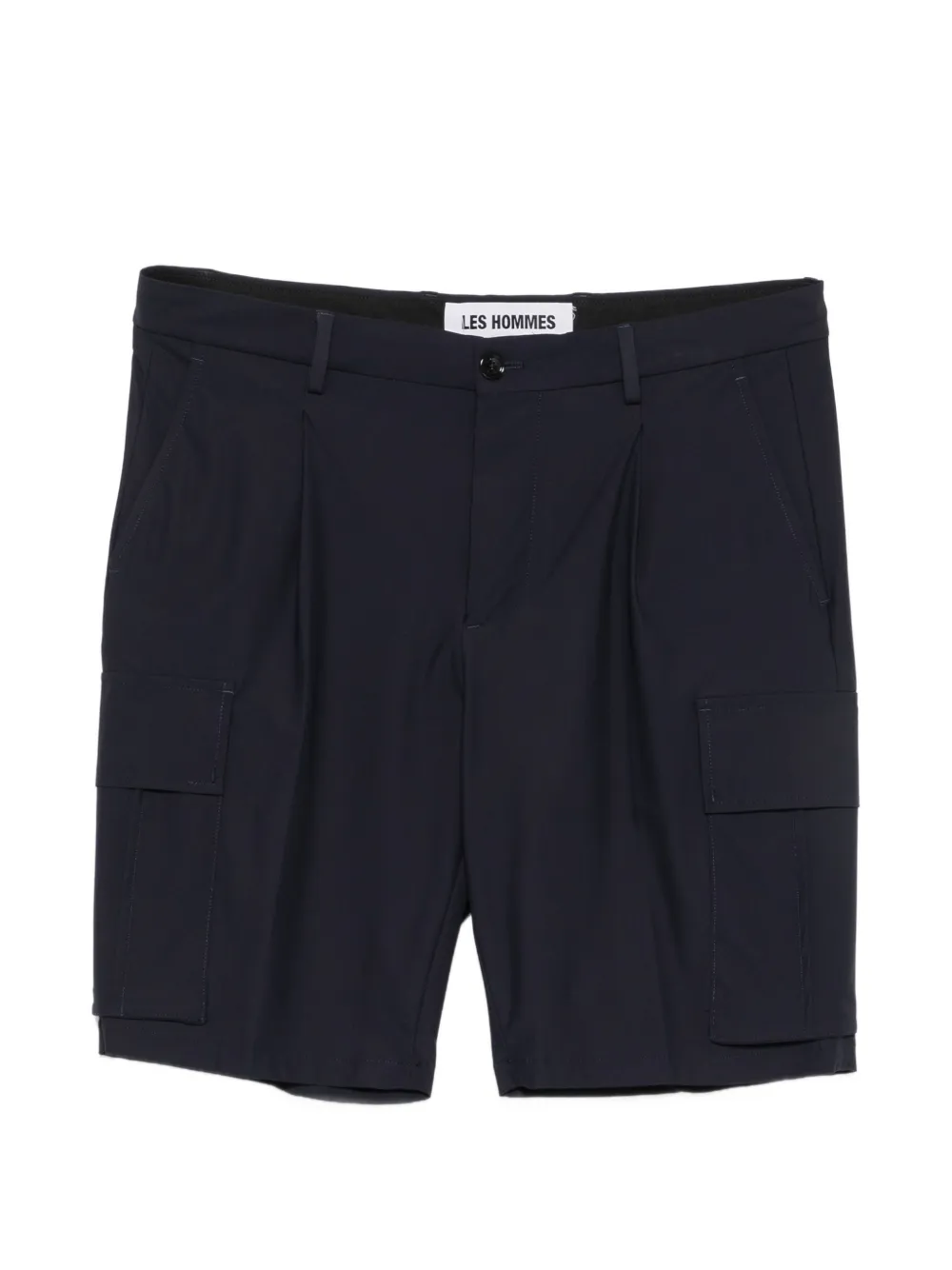 LES HOMMES pleated cargo shorts - Blu