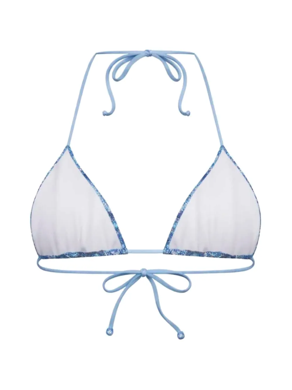 MC2 Saint Barth Leah bikini met chevron streep Blauw