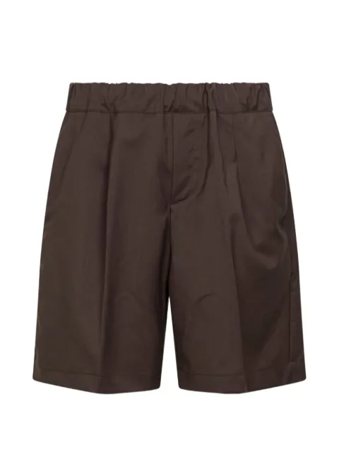 Costumein pleated virgin wool shorts