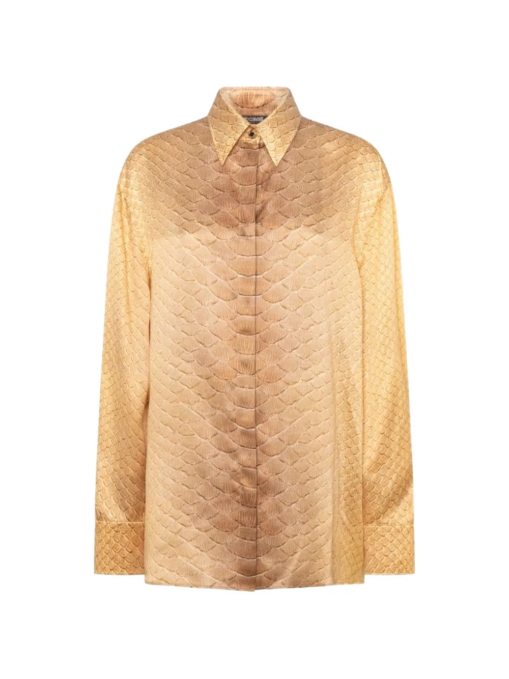 Roberto Cavalli snake-print shirt - Nude