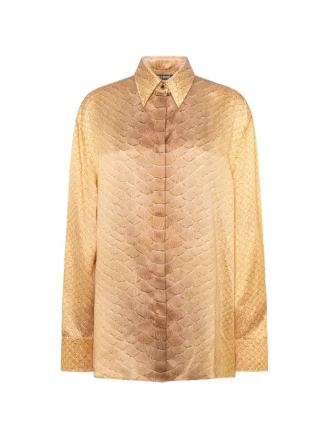 Roberto Cavalli snake-print shirt