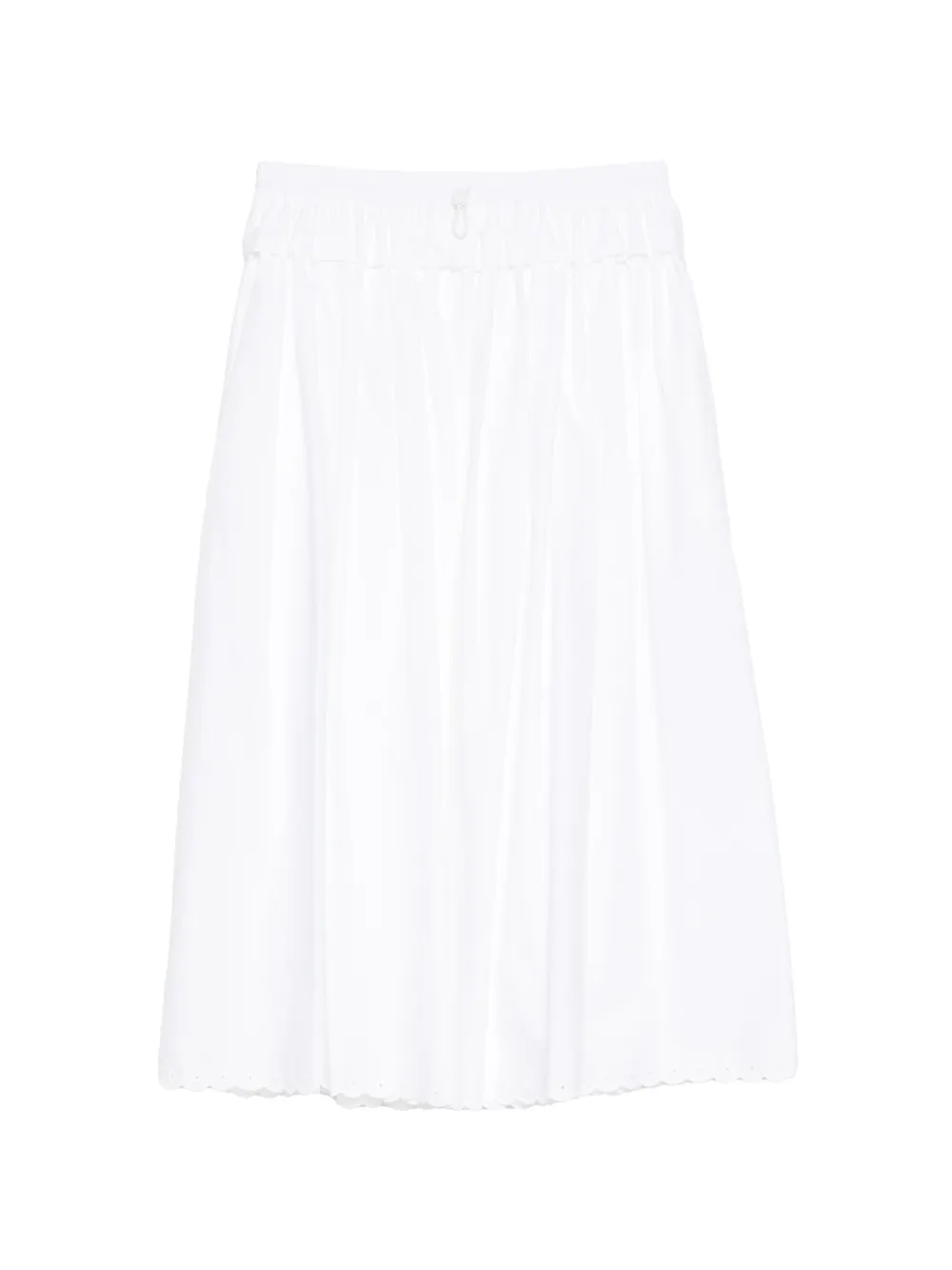 Cecilie Bahnsen Gonna midi con ruches - Bianco