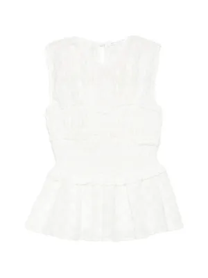 Cecilie Bahnsen Selena トップ | ホワイト | FARFETCH JP