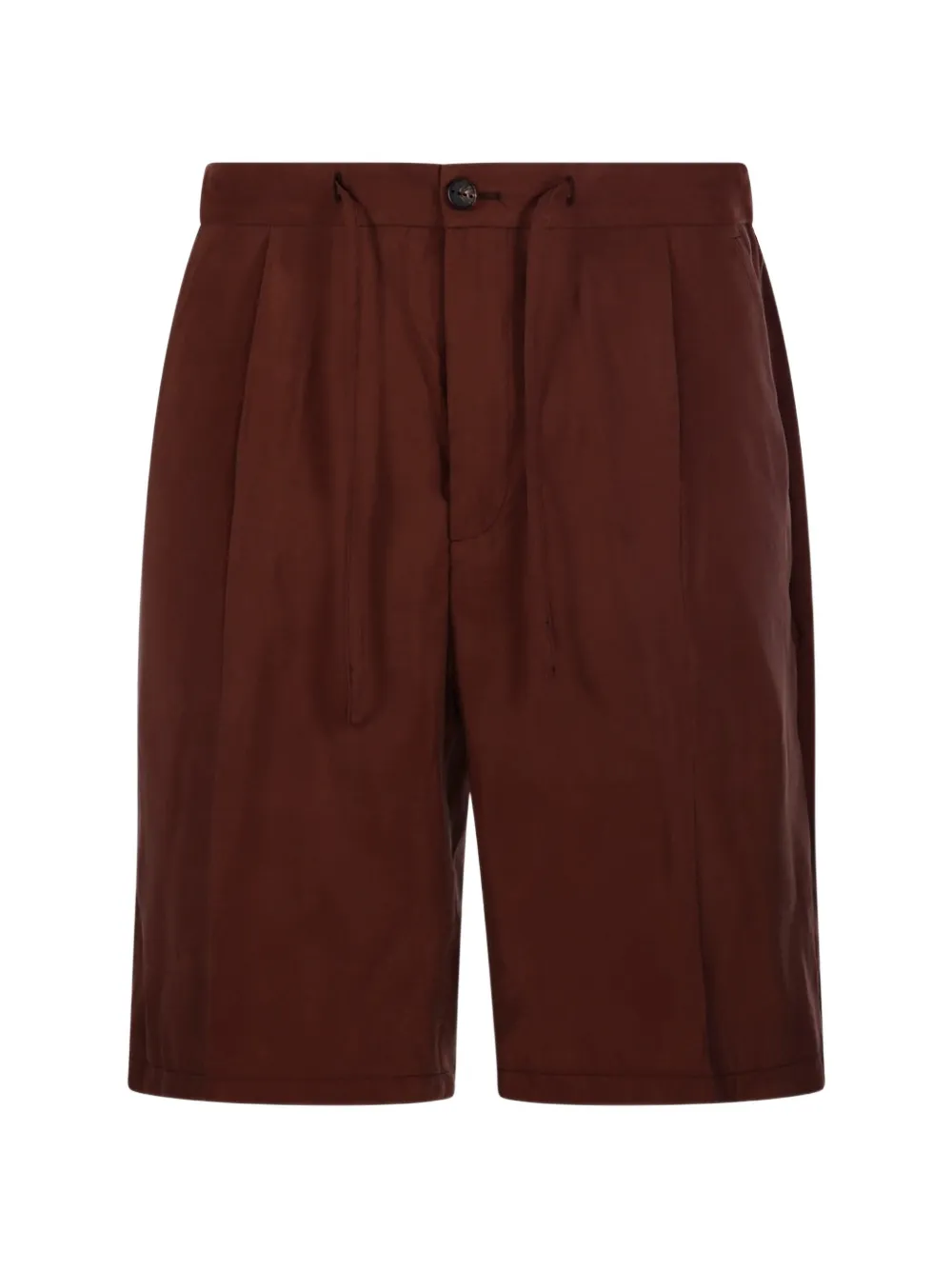 Hevo pleated drawstring shorts - Marrone