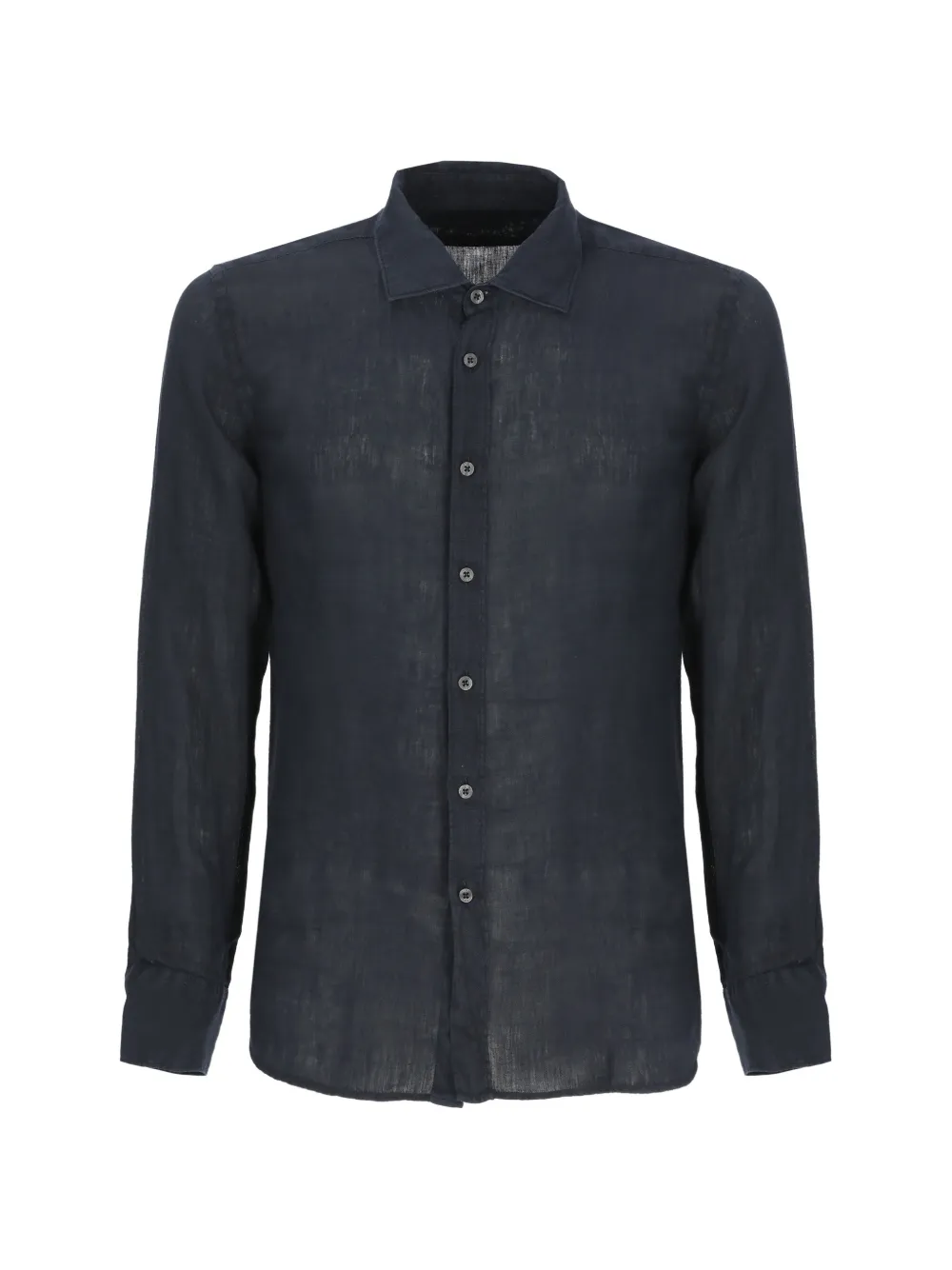 120% Lino long-sleeved shirt - Blu