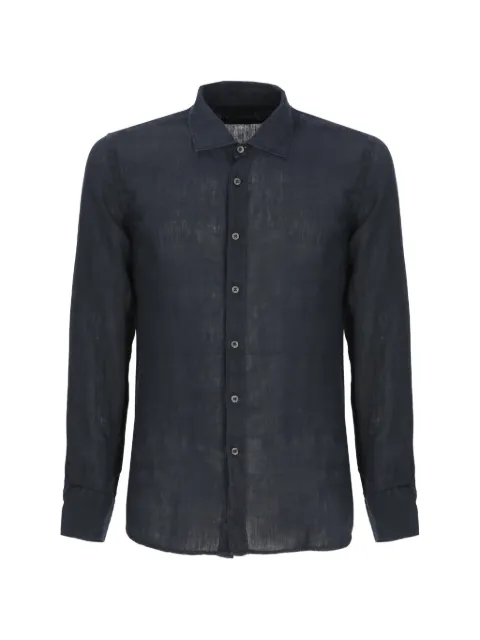 120% Lino camisa de manga larga